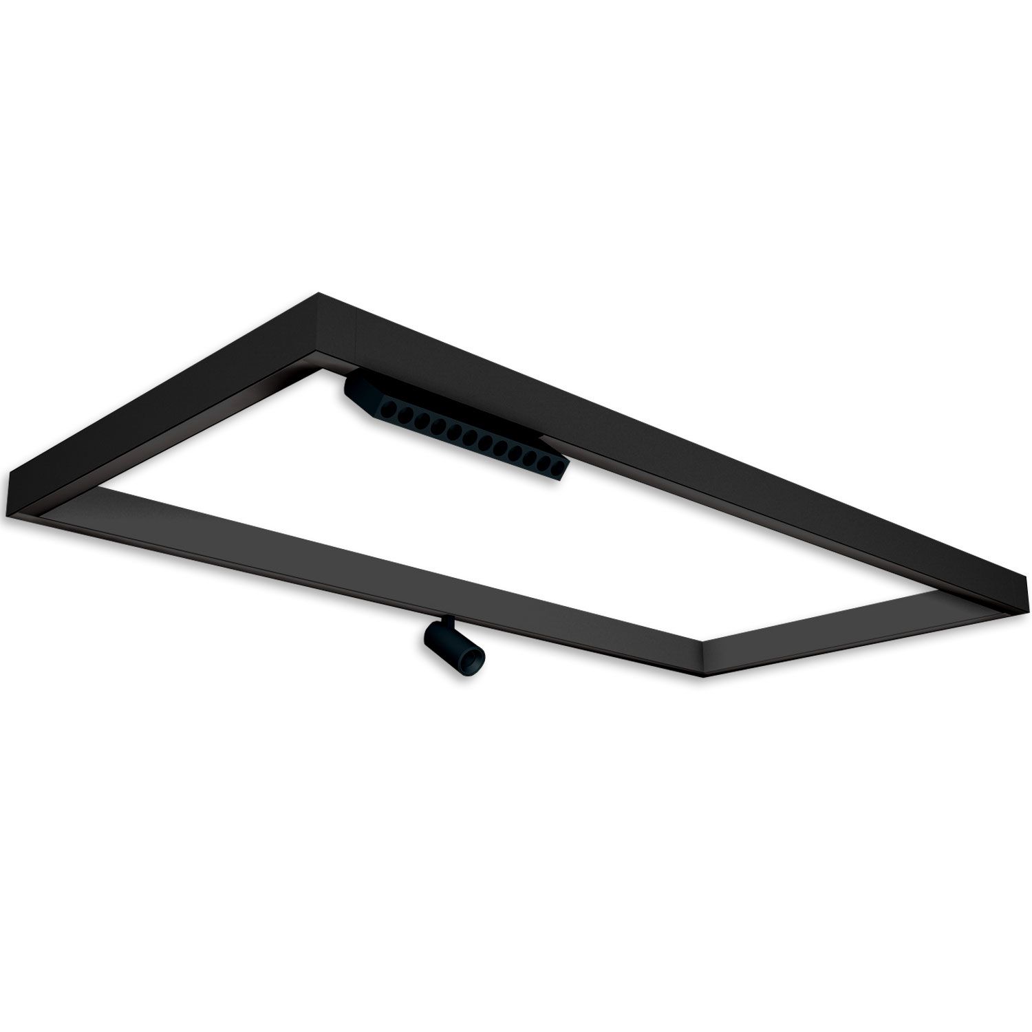 ISOLED Track48 Leuchtenrahmen H50, Innenformat 592x1192mm, schwarz, exkl. Trafo, exkl. Montageclip/Seilabh. - 4
