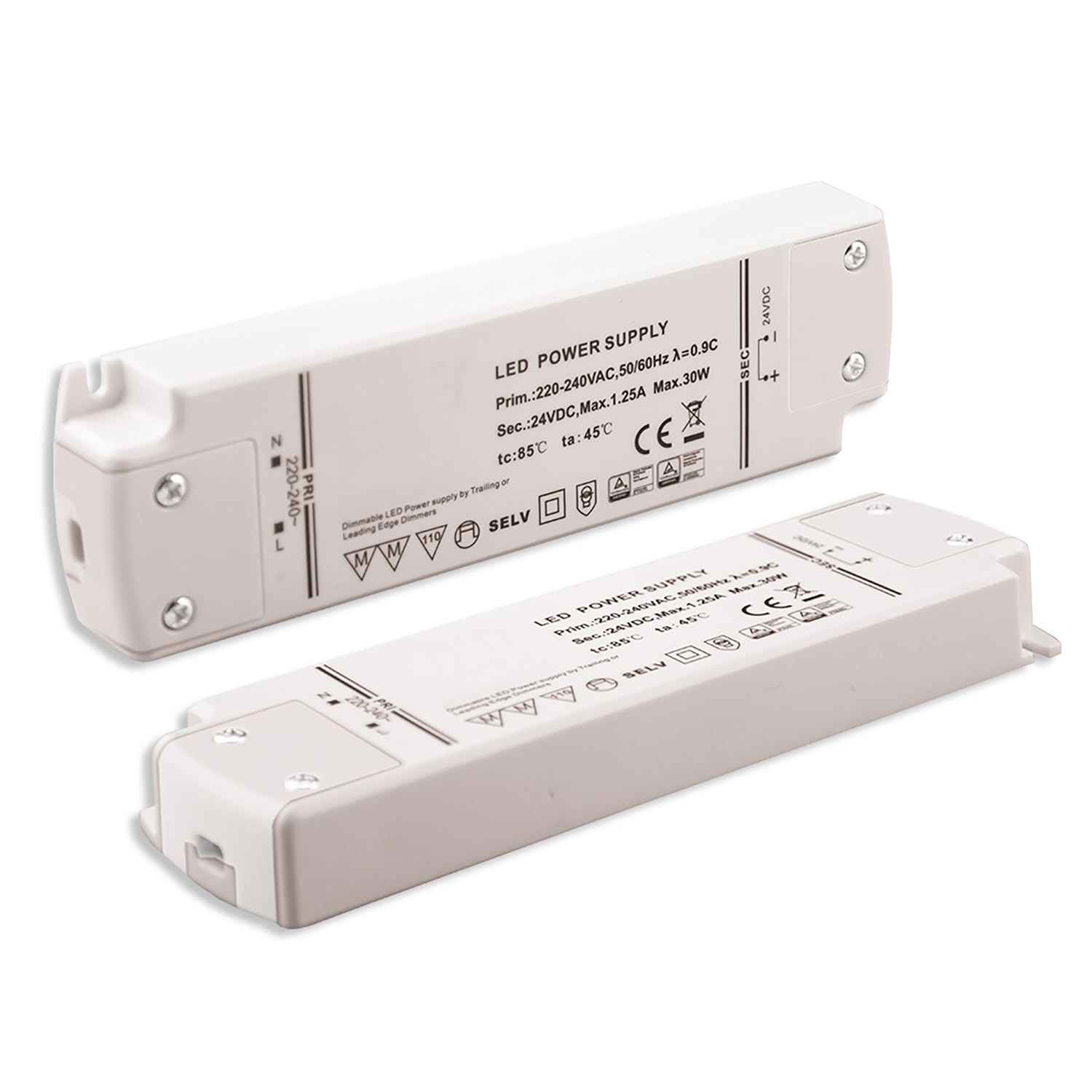ISOLED LED Trafo 24V/DC, 0-30W, dimmbar (Spannungssenke), SELV - 1