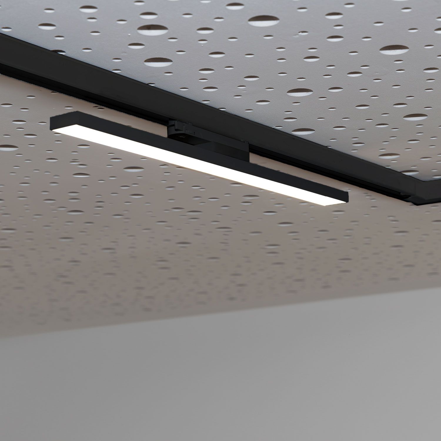 ISOLED 3-PH Linearleuchte prismatisch, 120cm, 40W, schwarz, 3000|3500|4000K, CRI90, DALI dim - 6