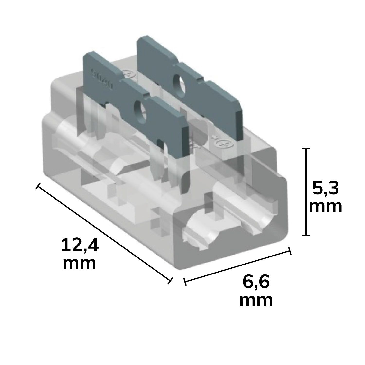 ISOLED Kontakt-Verbinder Multi (max. 5A) K3-205 für 2-pol. IP20 Flexstripes mit Breite 5mm - 3