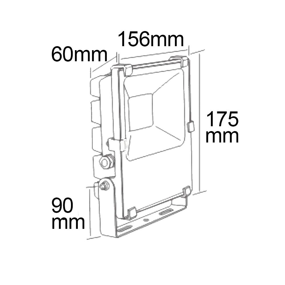 ISOLED LED Fluter Prismatic 20W, warmweiß, anthrazit, IP66 - 3