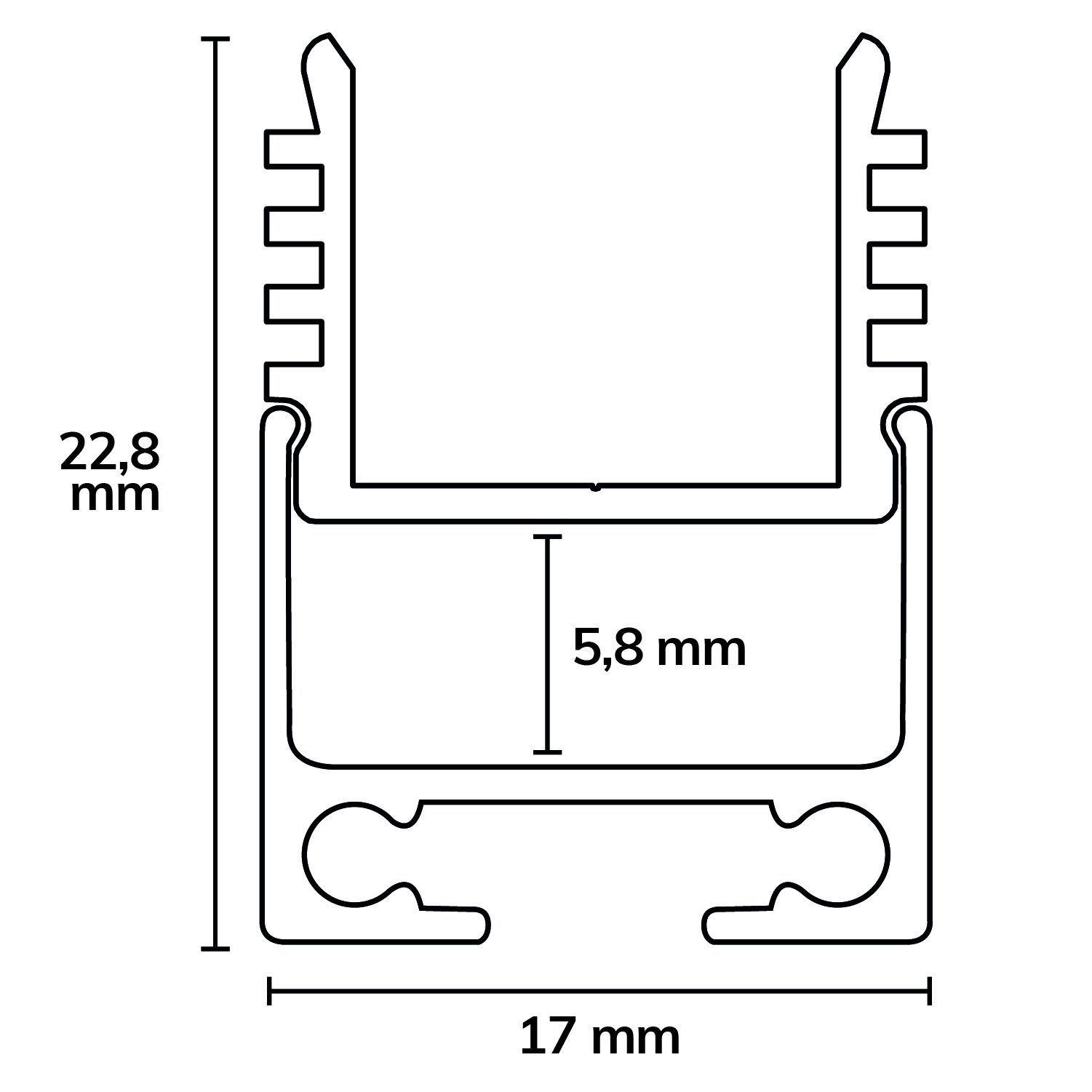 ISOLED LED Aufbauprofil SURF12 BORDERLESS Aluminium eloxiert, 200cm - 4