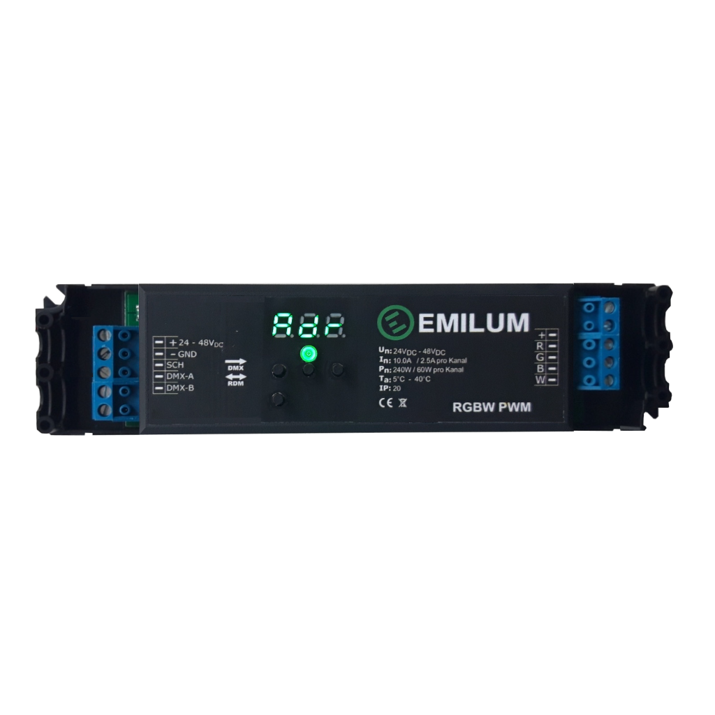 Emilum LED-PWM-Ceiling-Dimmer, 4-Kanal, DMX/RDM, 12-48V, 240W (480W @48V) - 2