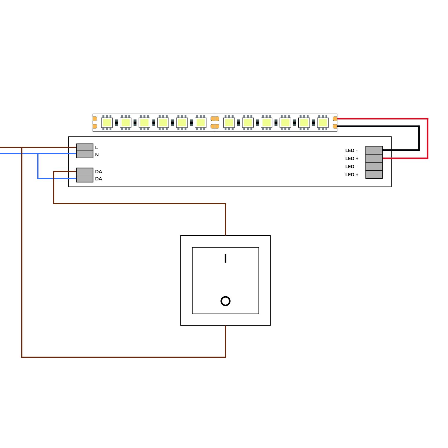 ISOLED LED PWM-Trafo 24V/DC, 0-250W, Push/DALI-2 dimmbar, SELV, flach - 5