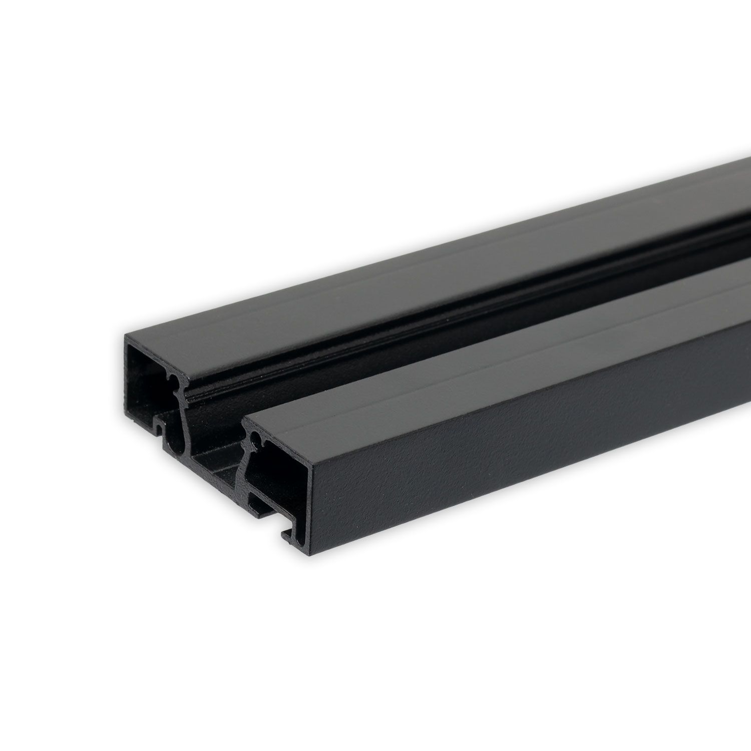 ISOLED Gardinenprofil Curtain10 ONE, schwarz RAL9005, 200cm - 1
