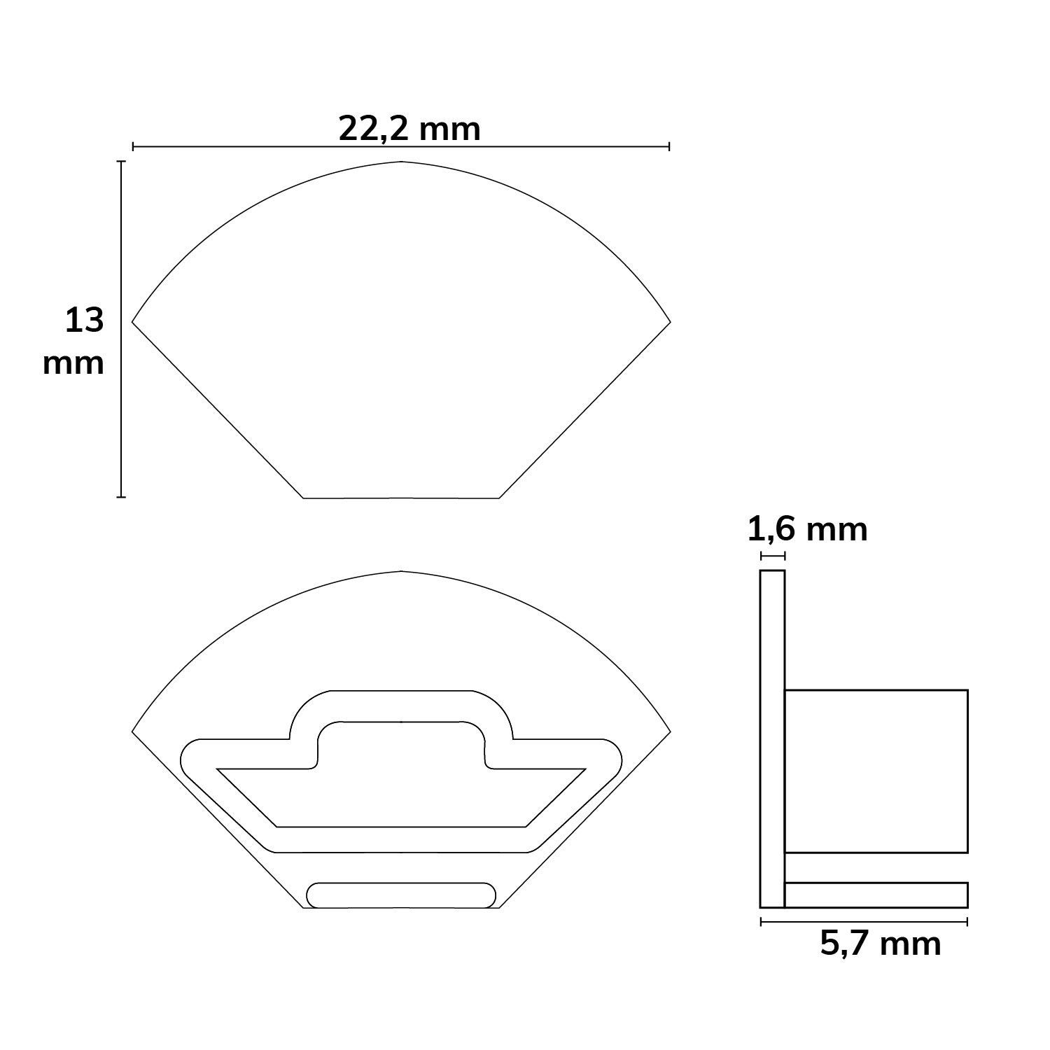 ISOLED Endkappe EC87 für Profil CORNER10 SLIM, 1 STK - 2