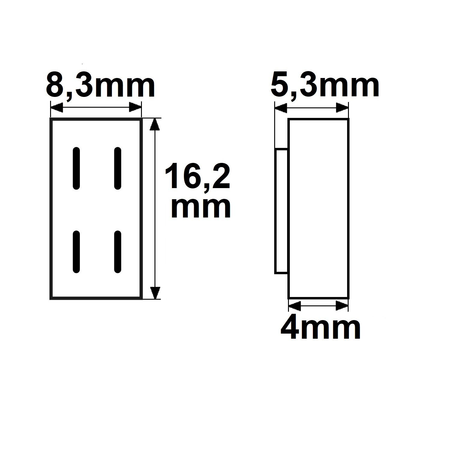 ISOLED Kontakt-Verbinder Universal (max. 5A) K2-26 für 2-pol. IP20 Flexstripes mit Breite 6mm - 2