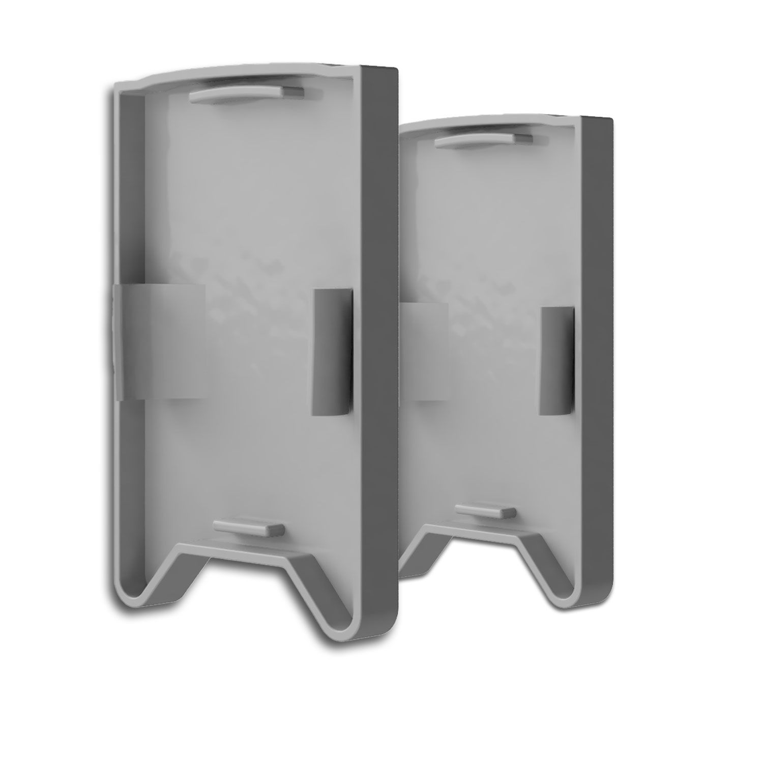 ISOLED Endkappe EC119 mit Lichtfalle, silber für Leuchtenprofil HALON mit Cover C29/C61, 2 Stück - 1