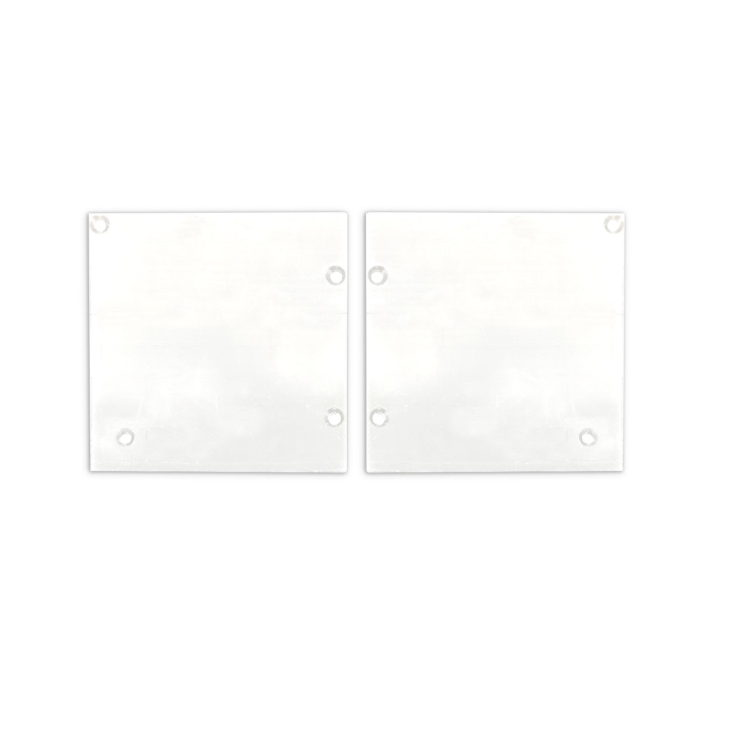 ISOLED Endkappe Alu EC131 für Curtain10 ONE HIGH mit VISOR, 1 Paar (links & rechts), weiß - 1