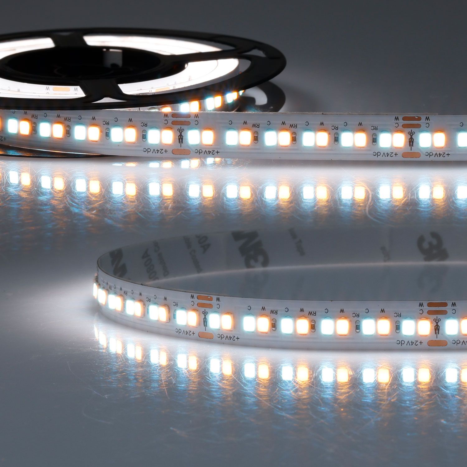 ISOLED LED CCC Amber+SkyBlue Flexband, 15W|15W, 5m Rolle, 24V, IP20 ISOLED LED CCC Amber+SkyBlue Flexband, 15W|15W, 5m Rolle, 24V, IP20 - 1