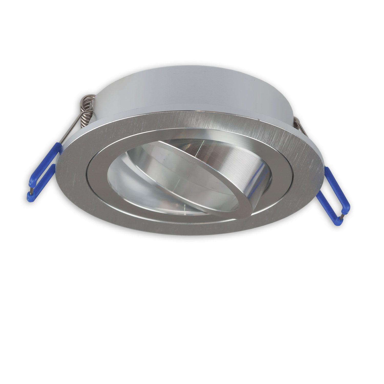 ISOLED Einbaurahmen rund, Loch 80mm, Alu gebürstet + Alu gebürstet, für GU10/MR16 Spots - 4