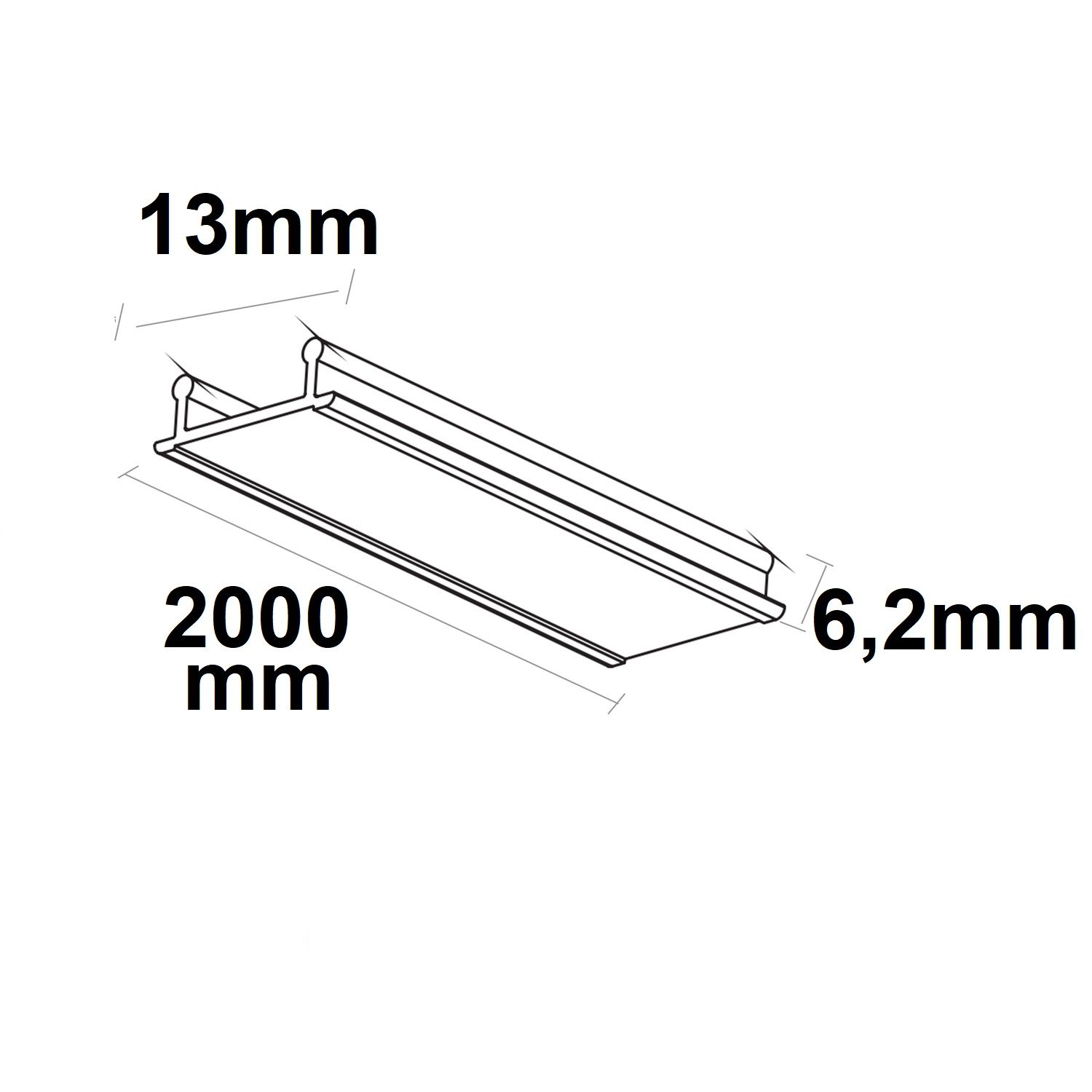 ISOLED Blindabdeckung für 3-Phasenschiene, schwarz, 200cm - 2