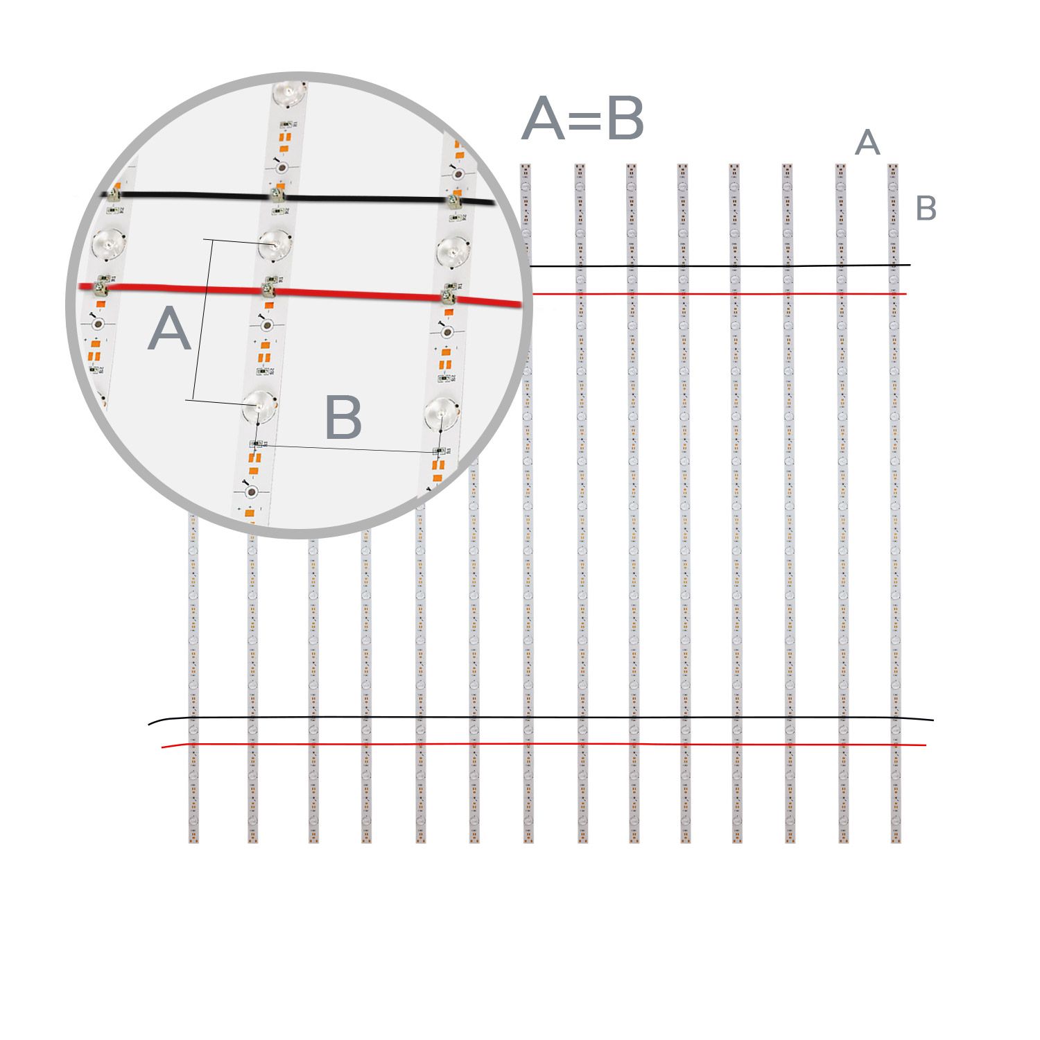 ISOLED LED Platine Backlight 865, 1175mm, 180° Linse, 24V, 16W, IP20, kaltweiß, dimmbar - 6