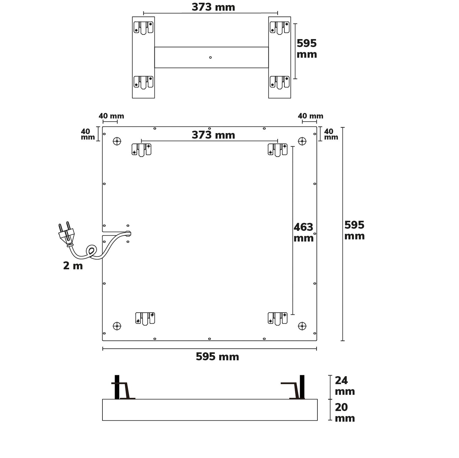 ISOLED Infrarot-Panel BEST STANDARD, 595x595mm, 320W - 3