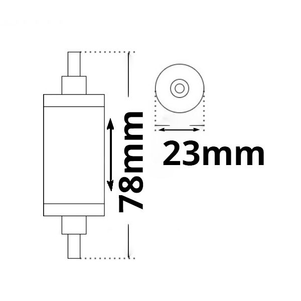 ISOLED R7s LED Stab SLIM, 6W, L: 78mm, neutralweiß, dimmbar - 2