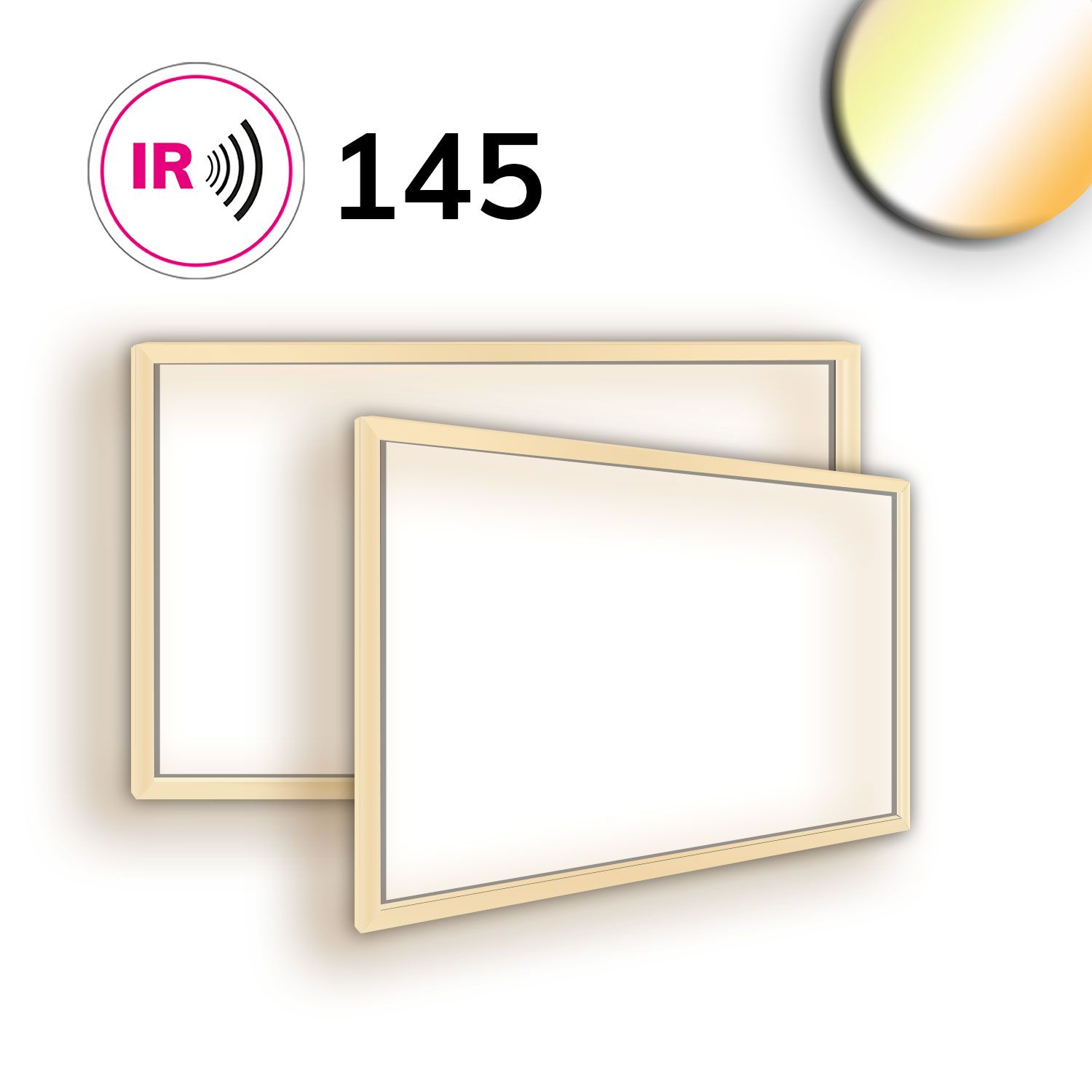 ISOLED LED Leuchtrahmen H25, Innenformat 320x520mm, 36W, weißdynamisch, CRI92 - 1