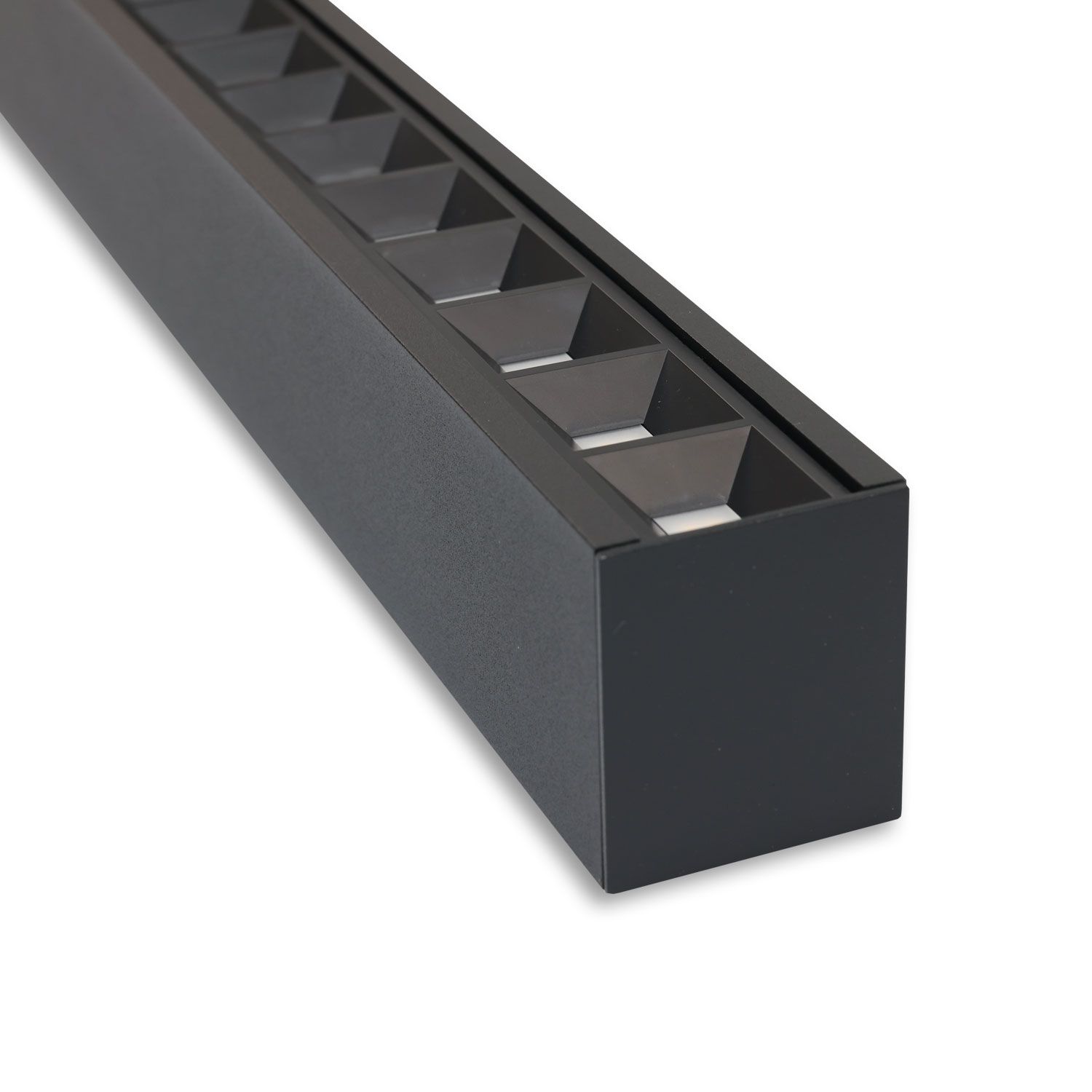 ISOLED LED Aufbau/Hängeleuchte Linear Raster 20W, anreihbar, schwarz, 3000|3500|4000K, inkl.Seil exkl.Kabel - 8