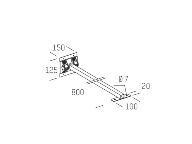 Molto Luce MICRO RODIO W D BEFESTIGUNG (grau) - Produktbild 2