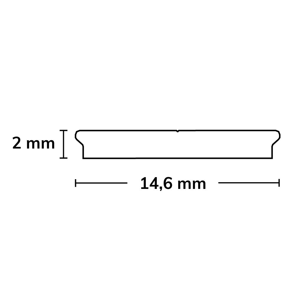 ISOLED Aluminium Kühlstreifen 14 eloxiert 200cm - 3