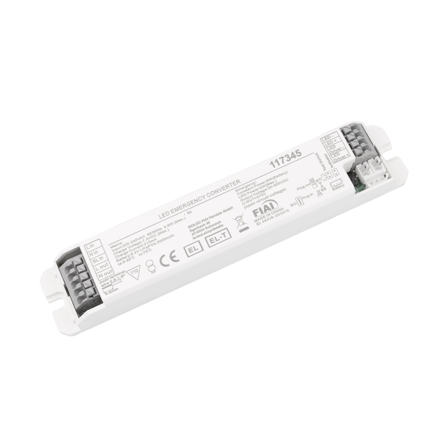 ISOLED Notstrom-Akkumodul LiFePO4 EL-T Selftest 3000mAh, 5W (20-300 V) - 1