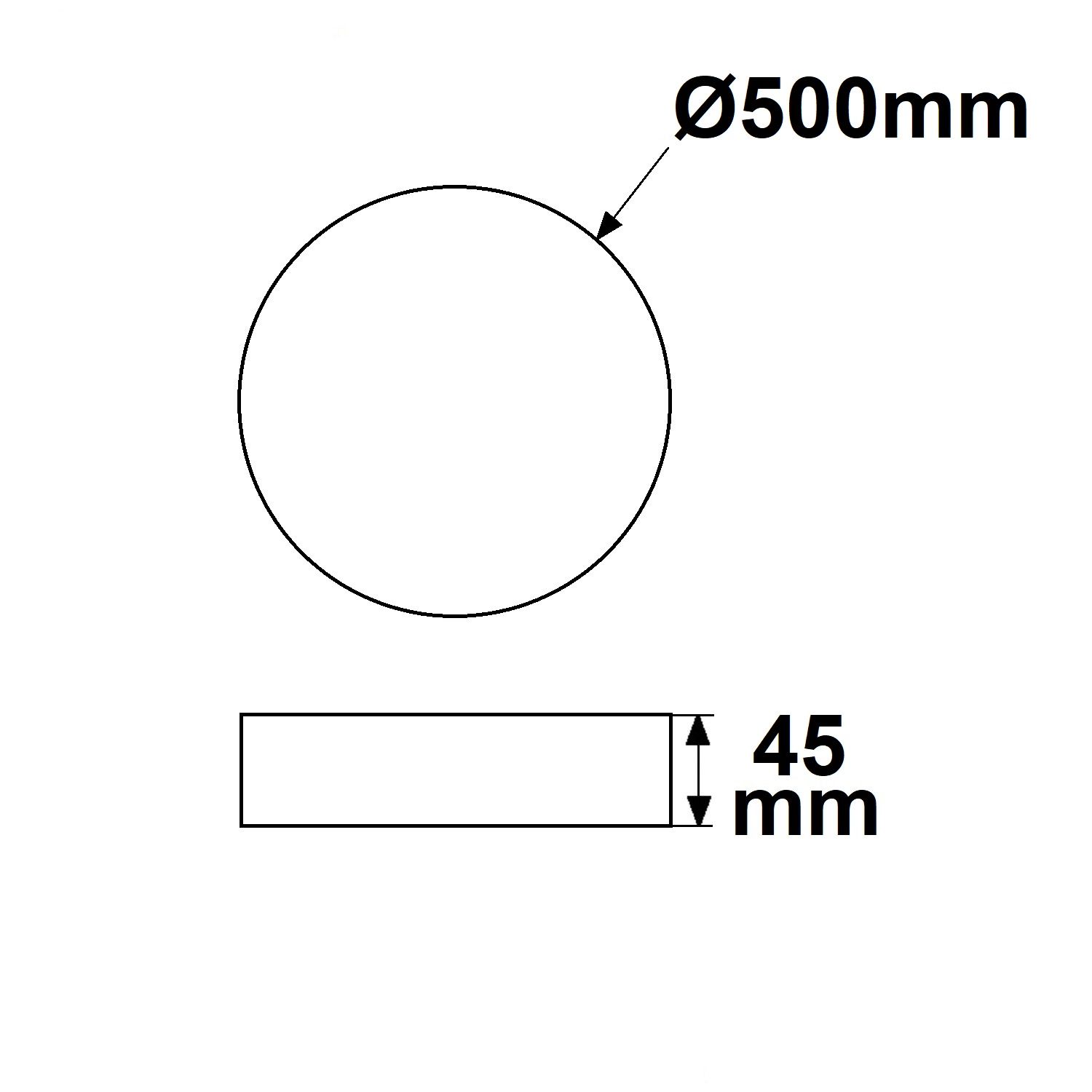 ISOLED LED Deckenleuchte PRO weiß, 36W, rund, DN500, ColorSwitch 2700|3000|4000K, dimmbar - 3