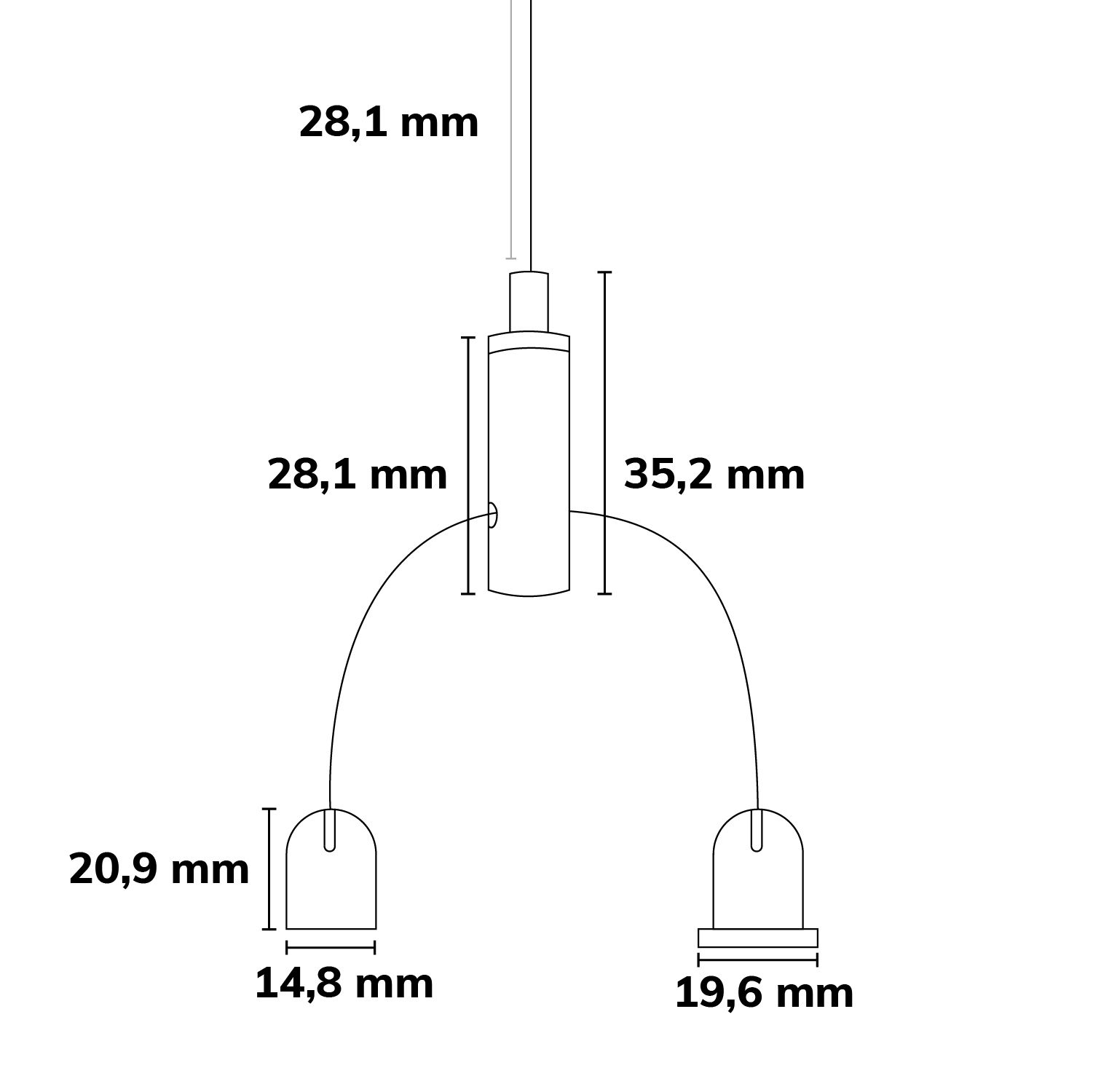 ISOLED Seilabhängung Z04 für LAMP30 V2, weiß, Länge bis 3m, 2 Stk, inkl. Befestigungsmaterial - 2