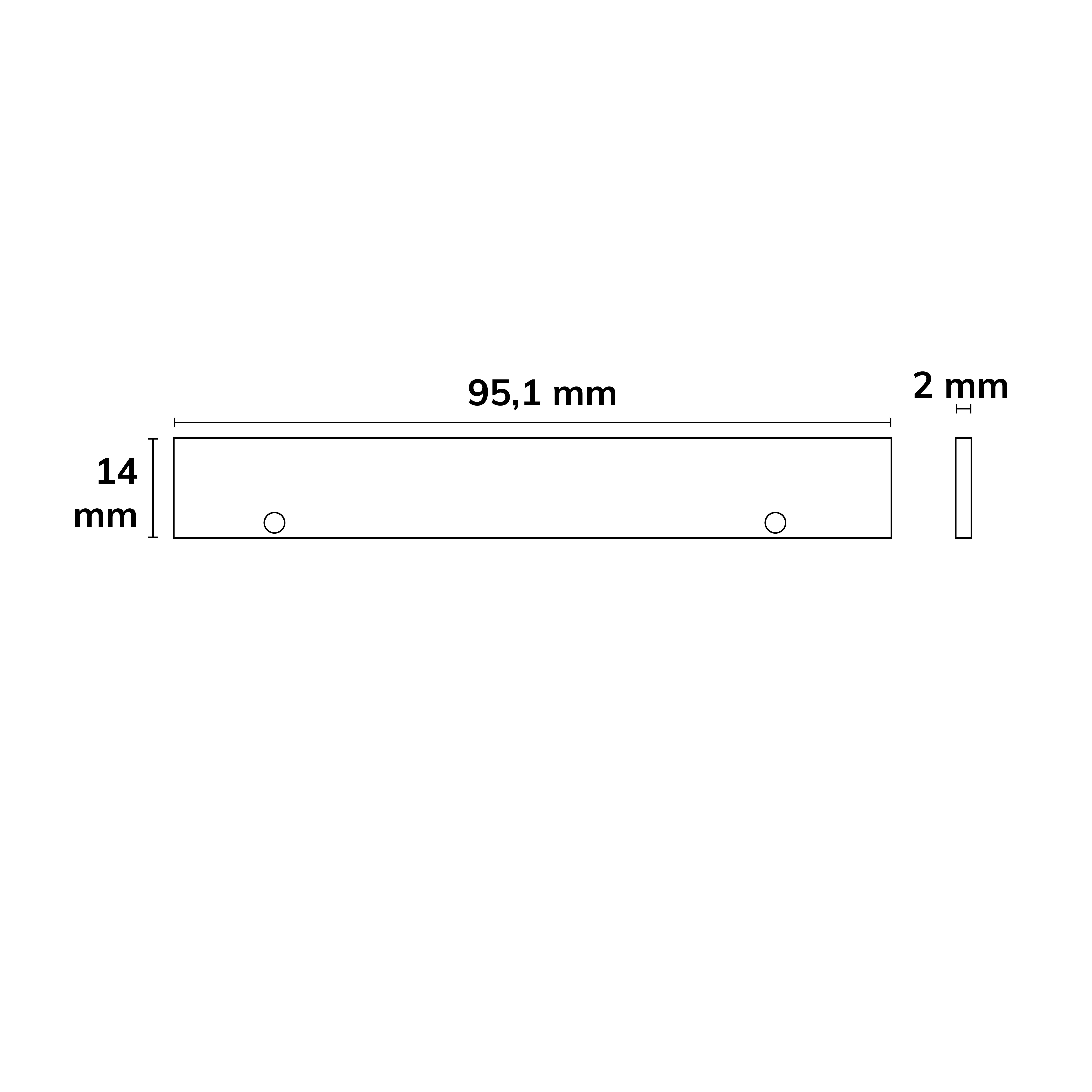 ISOLED Endkappe Alu EC128 für Curtain10 DOUBLE, 2 Stück, weiß - 2