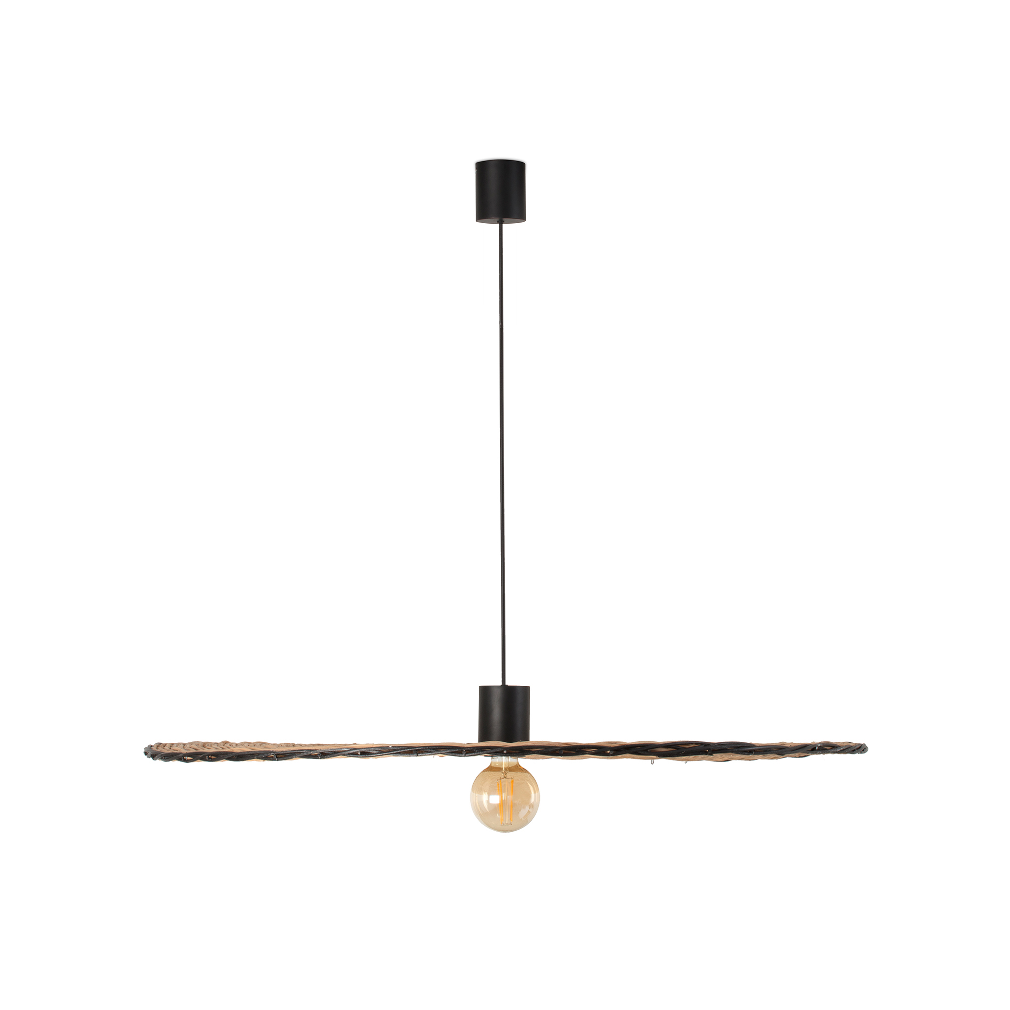 Faro COSTAS 1000 Pendelleuchte schwarz/rattan Faro COSTAS 1000 Pendelleuchte schwarz/rattan - 1