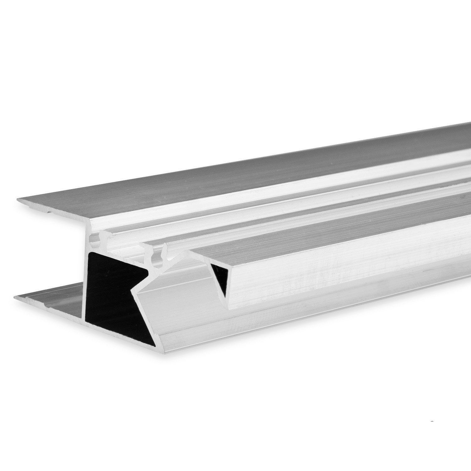 ISOLED LED Aufbauleuchtenprofil HIDE ASYNC Aluminium eloxiert, 200cm - 1