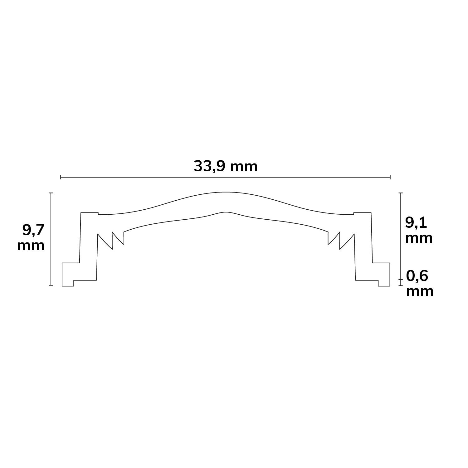 ISOLED Linsen-Einschubcover C65, Abstrahlwinkel 2x25° doppelt-asymmetrisch, 1176mm, für LAMP30 V2 Profil - 3