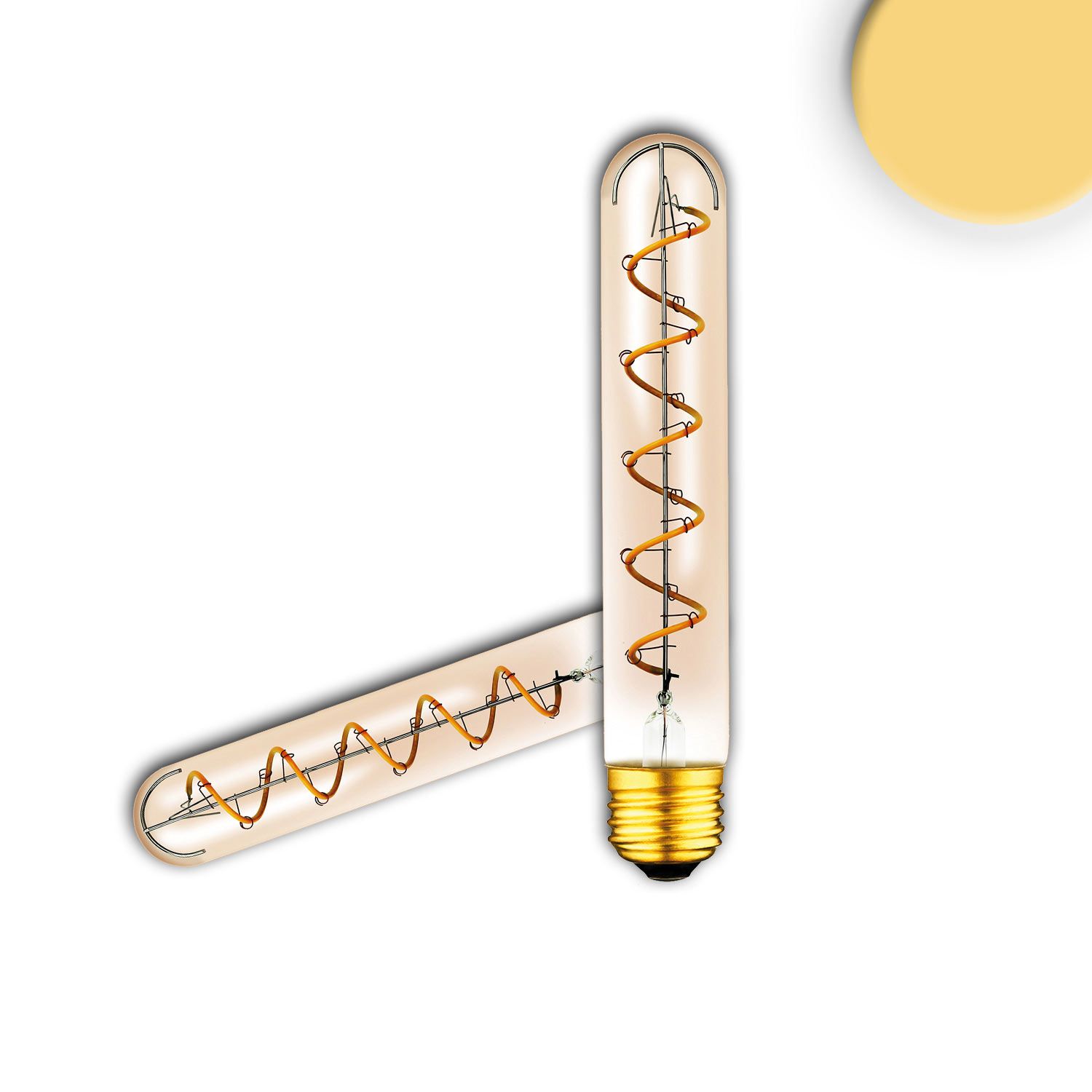 ISOLED E27 Vintage Line LED Spiralbulb, Amber, 4W, 2200K - 1