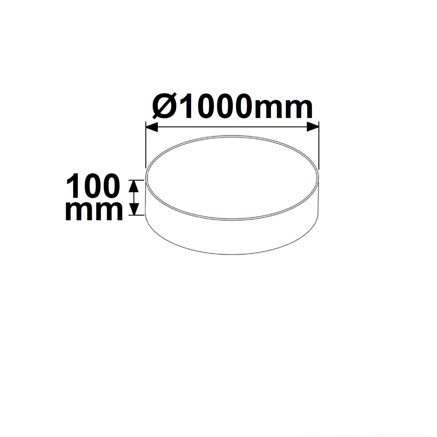 ISOLED LED Deckenleuchte schwarz, 160W, rund, DN1000, ColorSwitch 3000|3500|4000K, dimmbar - 2