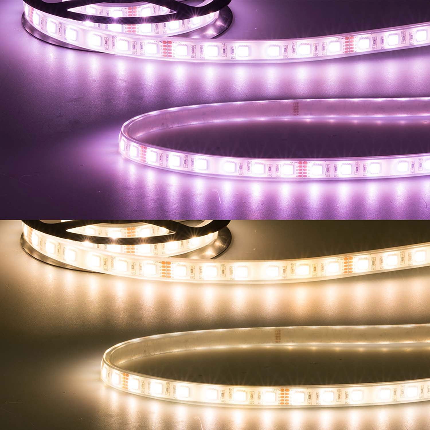 ISOLED LED AQUA RGB+WW Flexband, 24V DC, 19W, IP68, 4in1 chip, 5m Rolle, 60 LED/m - 1