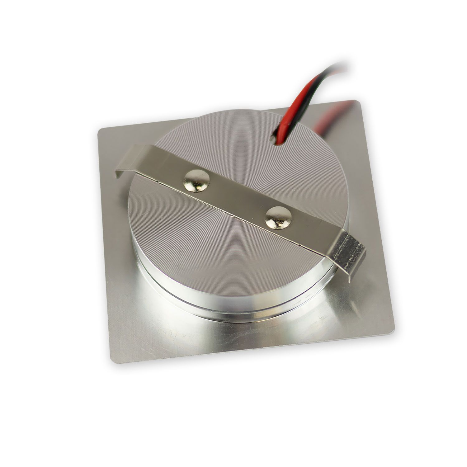 ISOLED LED Möbeleinbaustrahler MiniAMP ALU gebürstet, eckig, 3W, 120°, 24V DC warmweiß 3000K, dimmbar - 2