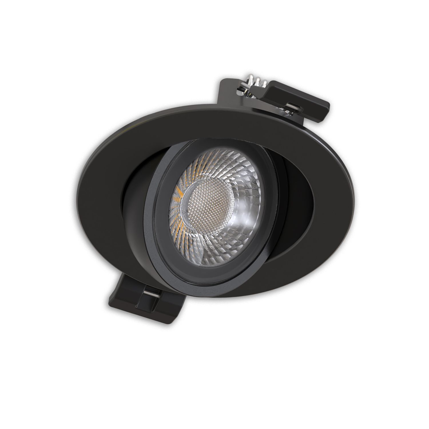 ISOLED LED Einbaustrahler Sphere-68 schwenkbar, 6W, 40°, 2700|3000|4000K, CRI90, schwarz, dimmbar - 1
