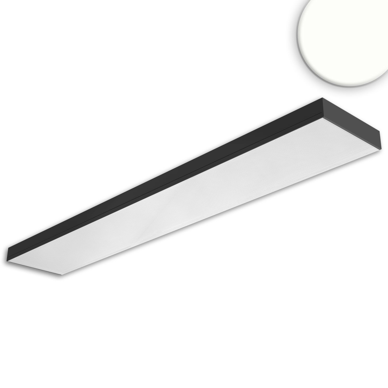 ISOLED LED Langfeldleuchte, 120x20cm, schwarz, PowerSwitch 25|30|35|40W, UGR