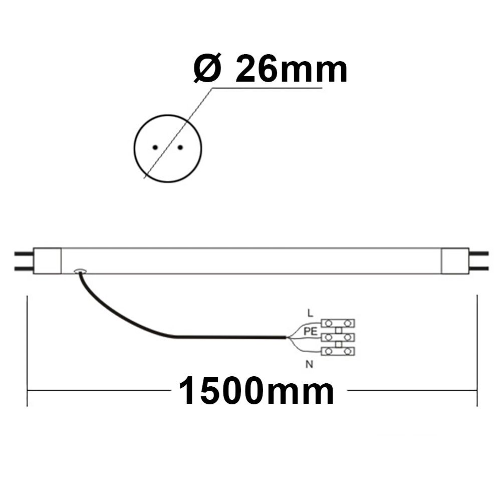 ISOLED T8 LED Röhre, 150cm, 33W, Highline+, warmweiß, frosted - 3