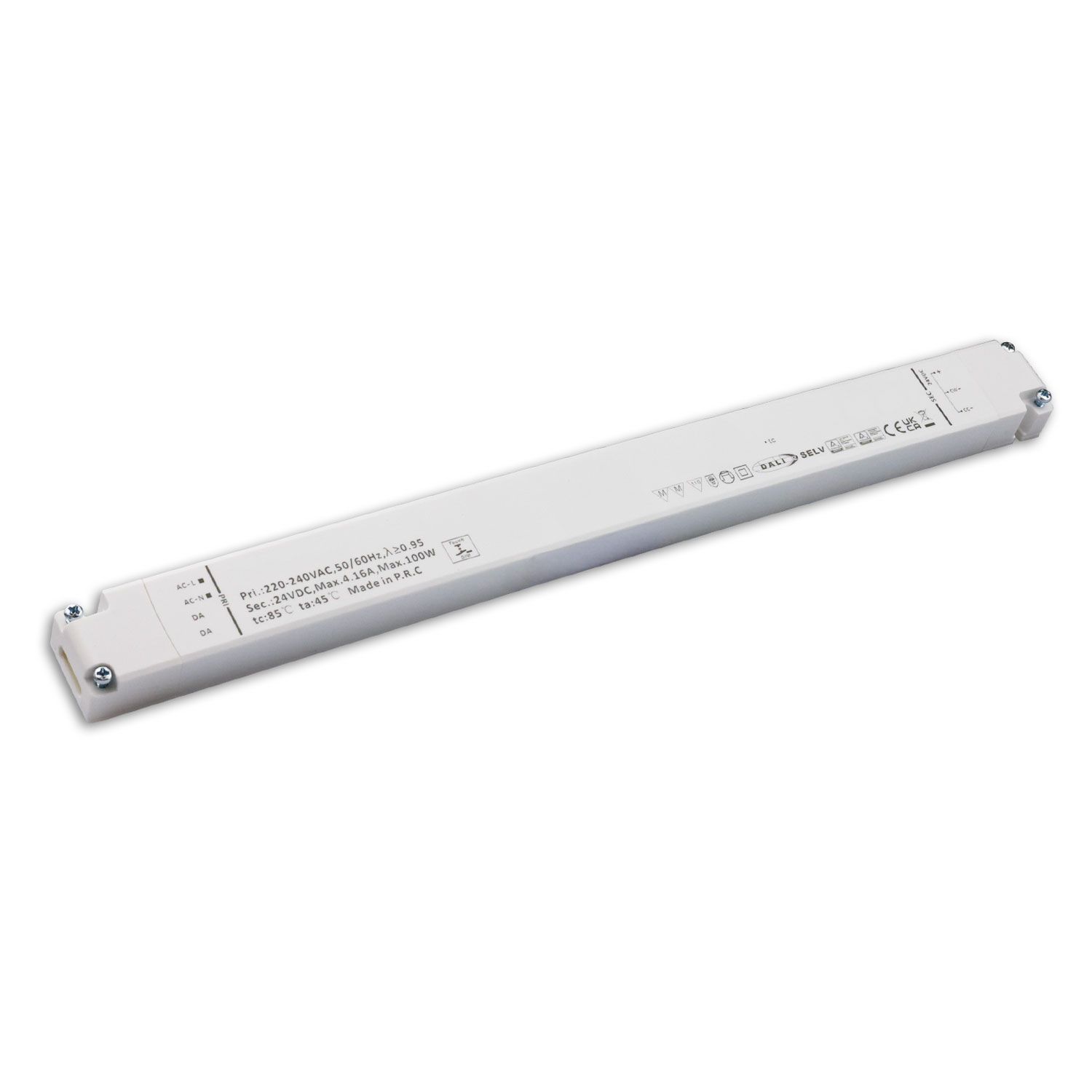 ISOLED LED CCT PWM-Trafo 24V/DC, 0-100W, 2 Kanal, ultraslim, Push/DALI-2 DT8 dimmbar, SELV - 1