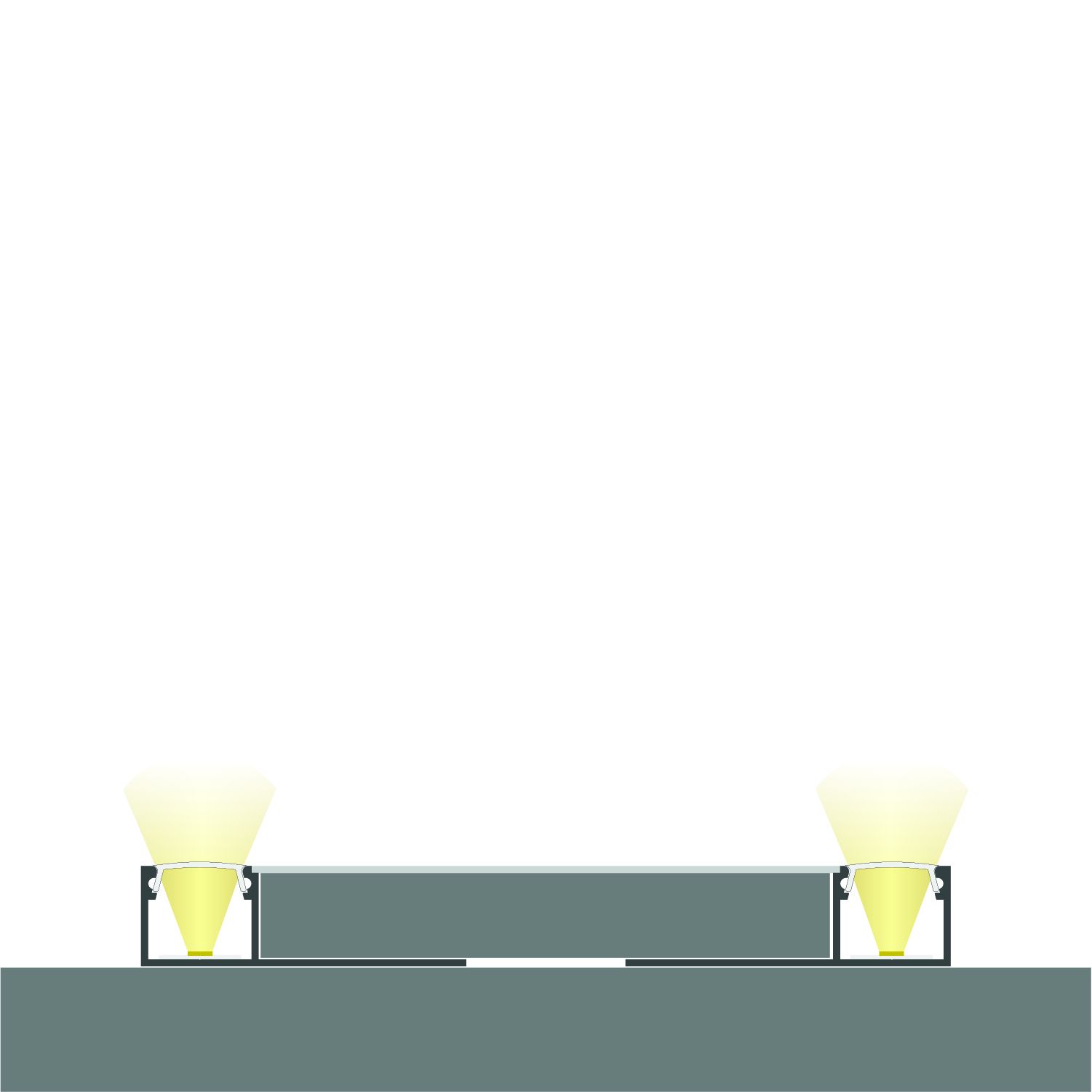 ISOLED LED Trockenbauprofil Abschluss, 300cm - 5