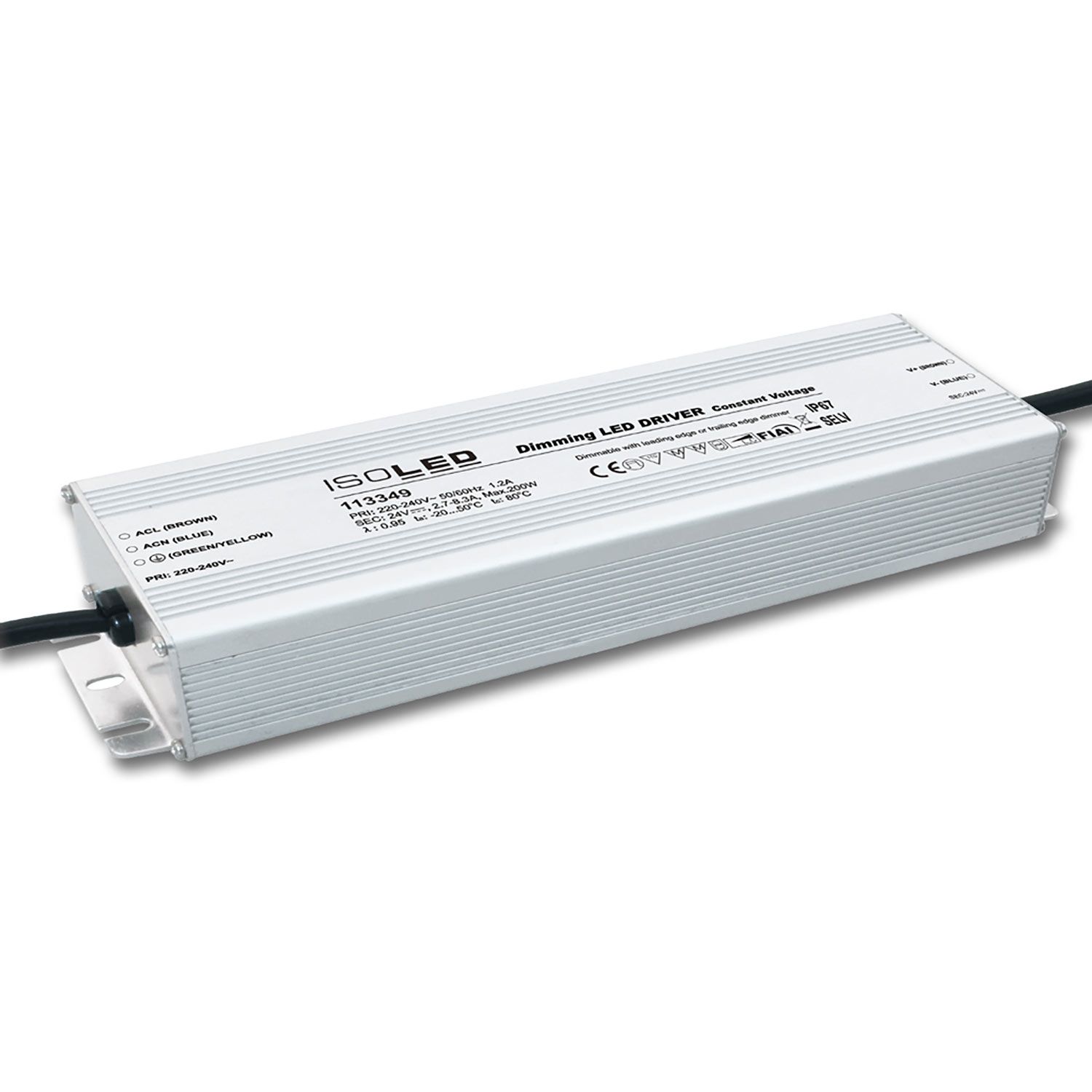 ISOLED LED PWM-Trafo 24V/DC, 10-200W dimmbar, IP67, SELV - 1