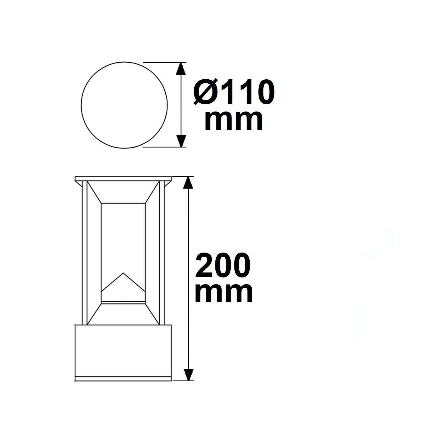 ISOLED LED Leuchte Poller-4, 9W, sandschwarz, warmweiß - 3