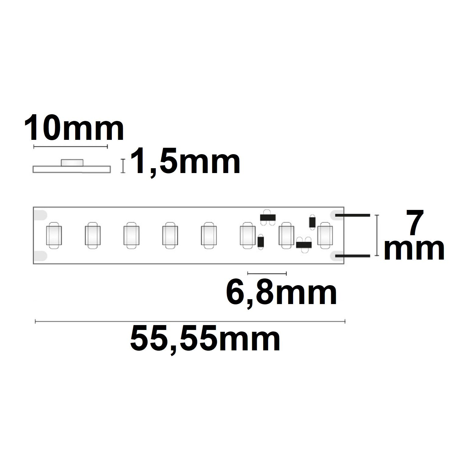 ISOLED LED CRI830 High-Lumen CC Flexband, 24V DC, 21W, IP20, 3000K, 150 lm/W, 5m Rolle, 140 LED/m - 4