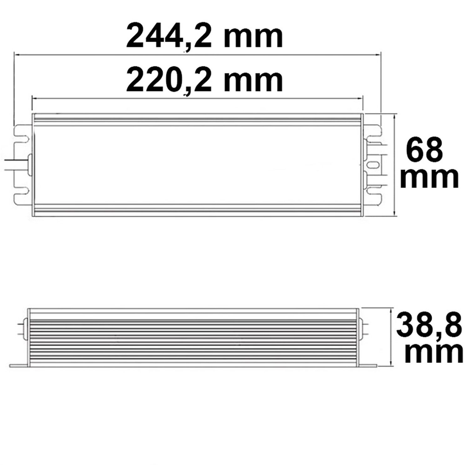 ISOLED LED Trafo MW HLG240H-24B 24V/DC, 0-240W, 1-10V (100-240W) dimmbar, IP67, SELV - 2