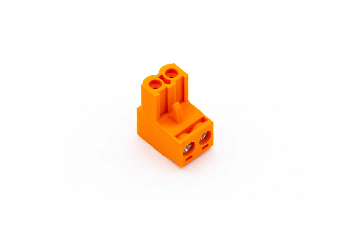 Loxone Schraub-Steckklemme Orange 2fach markiert - 2