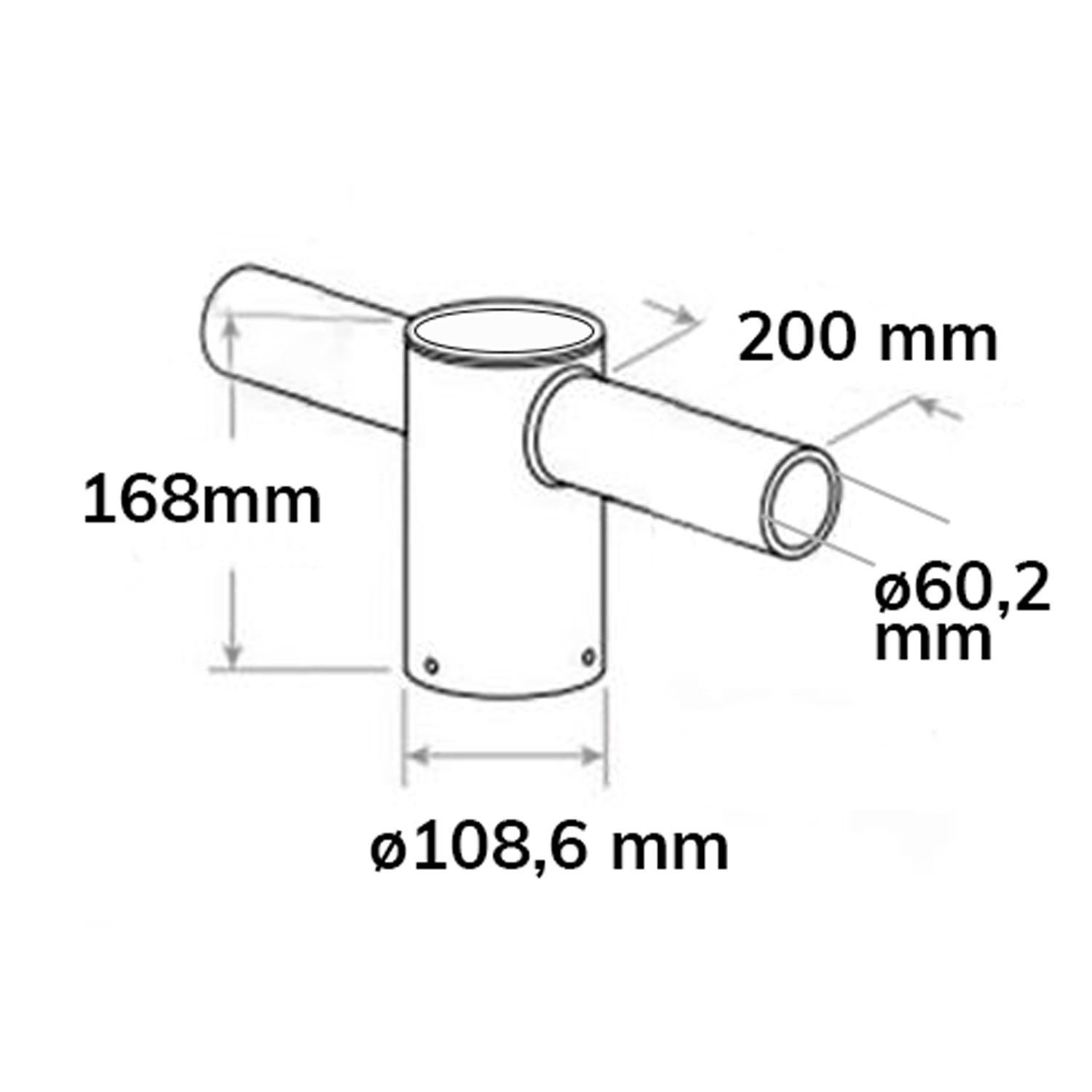 ISOLED Mastadapter 2-fach für Street Light HE75-115, 65-80mm Innendurchmesser - 2