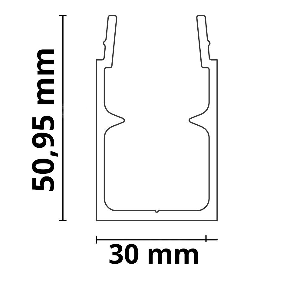 ISOLED Montageschiene MR2 für Outdoor, 100cm - 2