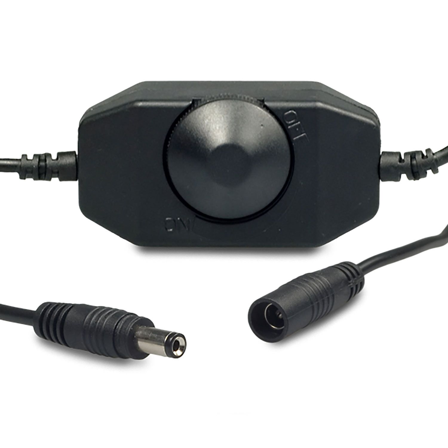 ISOLED LED Dreh-Controller (Dimmer) schwarz, 2A, max. 48 Watt, Rundstecker Anschluss ISOLED LED Dreh-Controller (Dimmer) schwarz, 2A, max. 48 Watt, Rundstecker Anschluss - 1