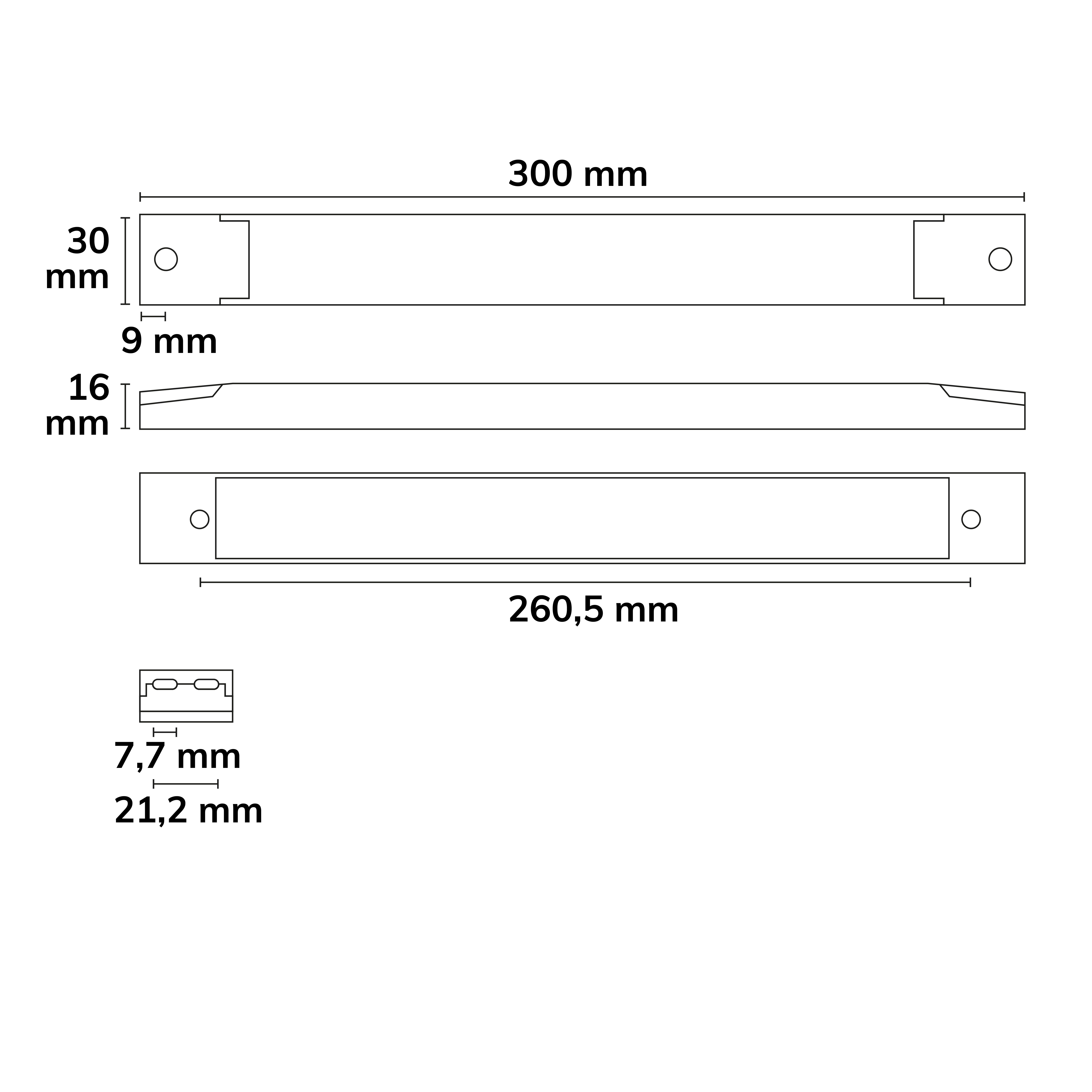 ISOLED LED PWM-Trafo 24V/DC, 0-30W, Push/DALI-2 dimmbar, SELV, ultraflach - 3