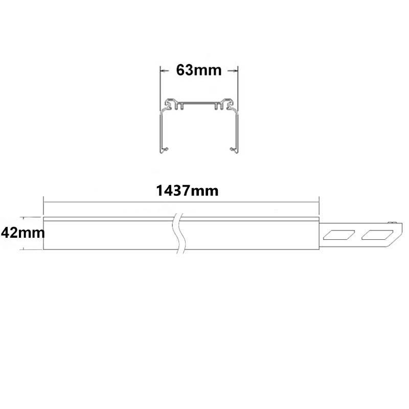 ISOLED FastFix LED Linearsystem Balkenaufnahme 1.5m, stromführend - 2