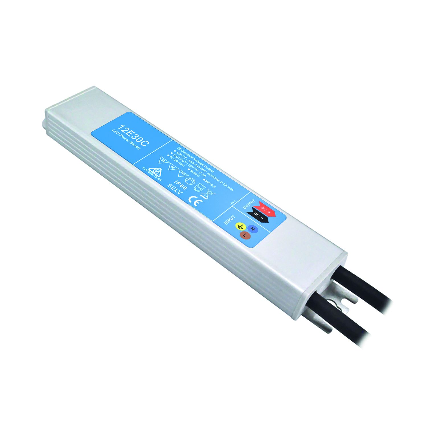 ISOLED LED Trafo 12V/DC, 0-30W, PowerSync, IP68 - 1